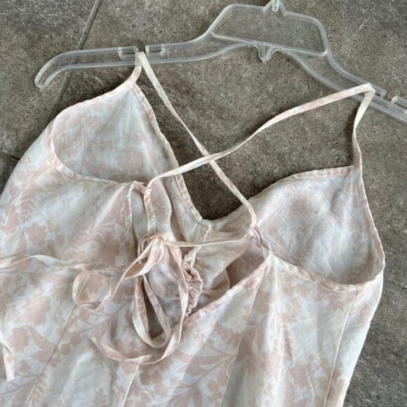 Sisley NWOT Pink Floral Cotton Midi Dress Size Small - Picture 8 of 12